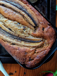 Foto resep VEGAN BANANA BREAD cake pisang