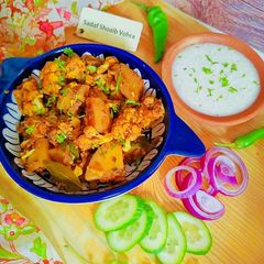 A picture of Aloo Gobhi (Dhabba style).