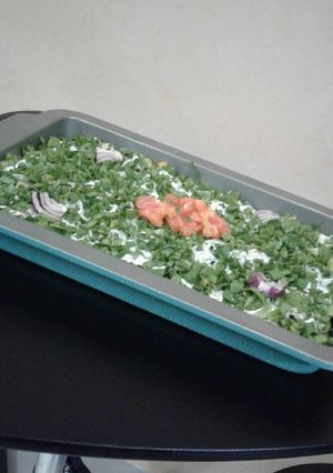 صورة لوصفة سلطه بطاطس وباذنجان 🍆