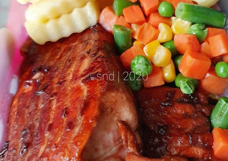 Resep Salmon Steak Teriyaki #japanese yang Enak