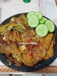 Foto resep Penyet Terong Ayam Tempe