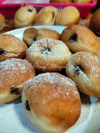 Easy Steps to Prepare Donat Bomboloni Cokelat #Dapur Fitri the Can Spoil the Tongue Perfect