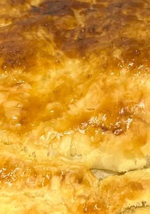 A picture of Gooey Potato & Cheese Pie.