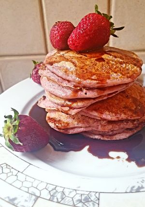 Φωτογραφία της συνταγής Pancakes με φράουλες