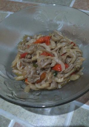 Foto resep Tumis jamur usus ayam