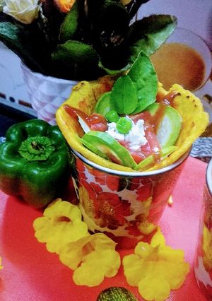 A picture of Ratatouille in besan wrap.