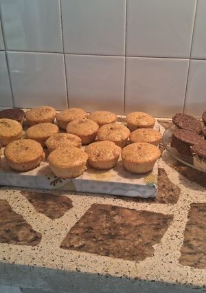 Una foto de Muffins de zanahoria y kiwi i muffins marmolados otros de chocolate