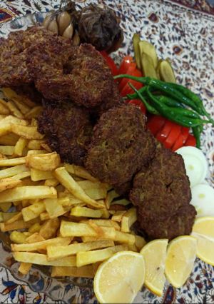 عکسی از دستور کتلت گوشت و سیب زمینی
