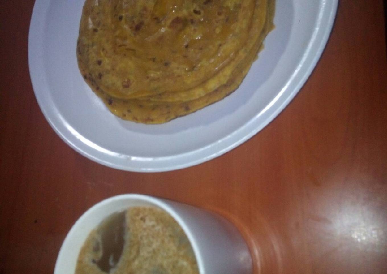 Pancakes with white Coffee☕