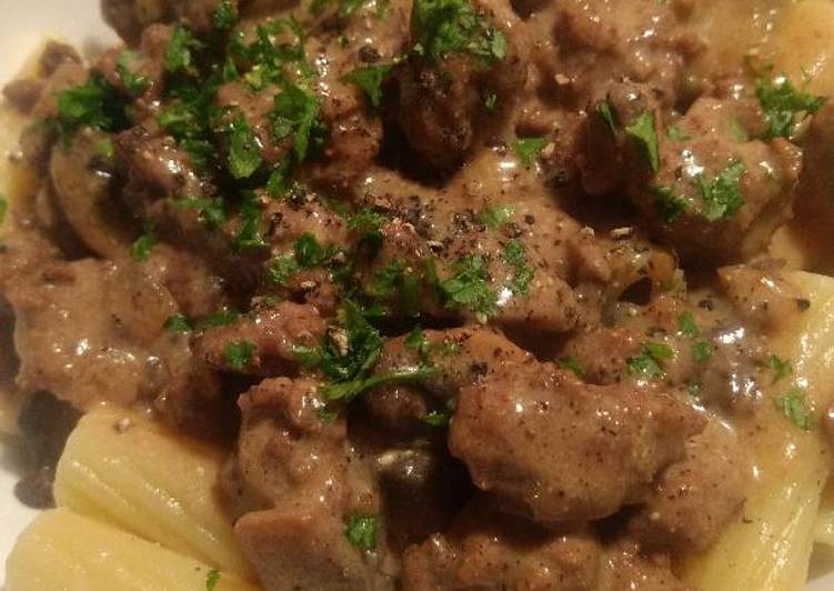 Scain's hamburger stroganoff