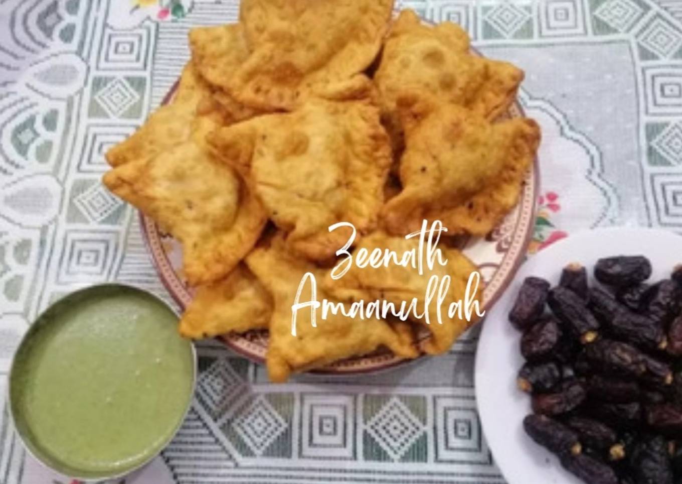 Potato and Spring Onion Samosas