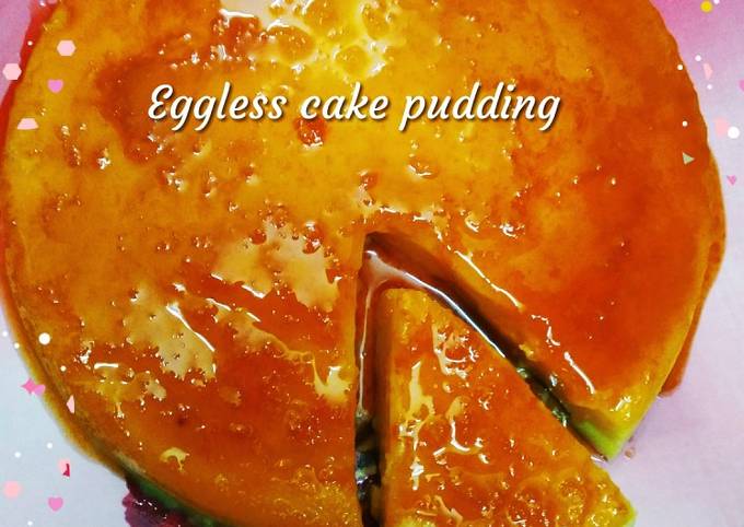 Eggless cake pudding