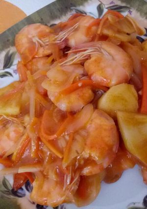 Foto resep Udang asam manis