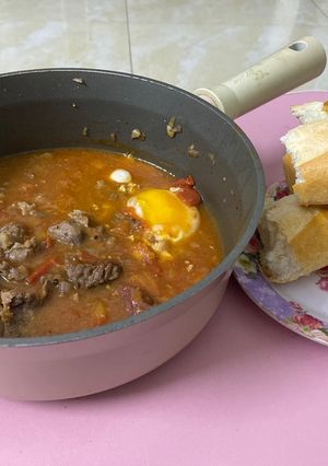 Hình của món Bánh mì chảo.