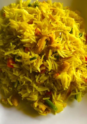 Basmatis fried rice ainihin hoton girkin