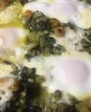 Acelga salteada con huevos estrellados y queso