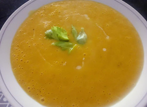 Una foto de Crema de zapallo