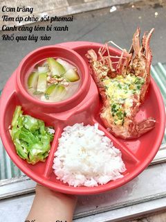Hình của món Tôm áp chảo sốt phomai.