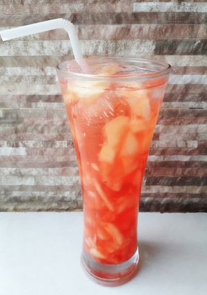 Foto resep Es Buah Nanas Merah