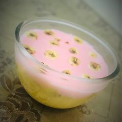 A picture of Mango and Strawberry Custard.