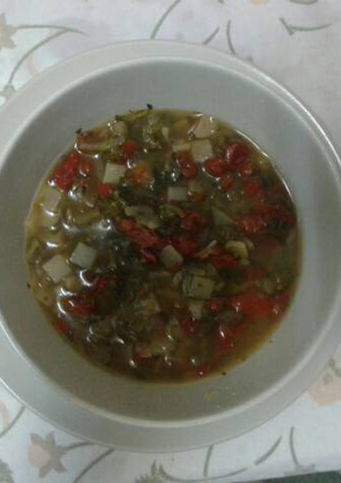 Una foto de Sopa Jardinera