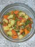 Mix boiled vegetables