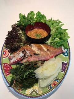 รูปของ ปลานึ่งคลีนๆแบบคีโต