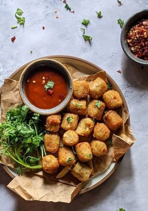 A picture of Chill Coriander Potato Bites.