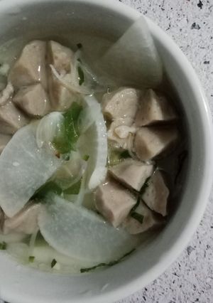 Foto resep 849) Sayur Bening Lobak Bakso
