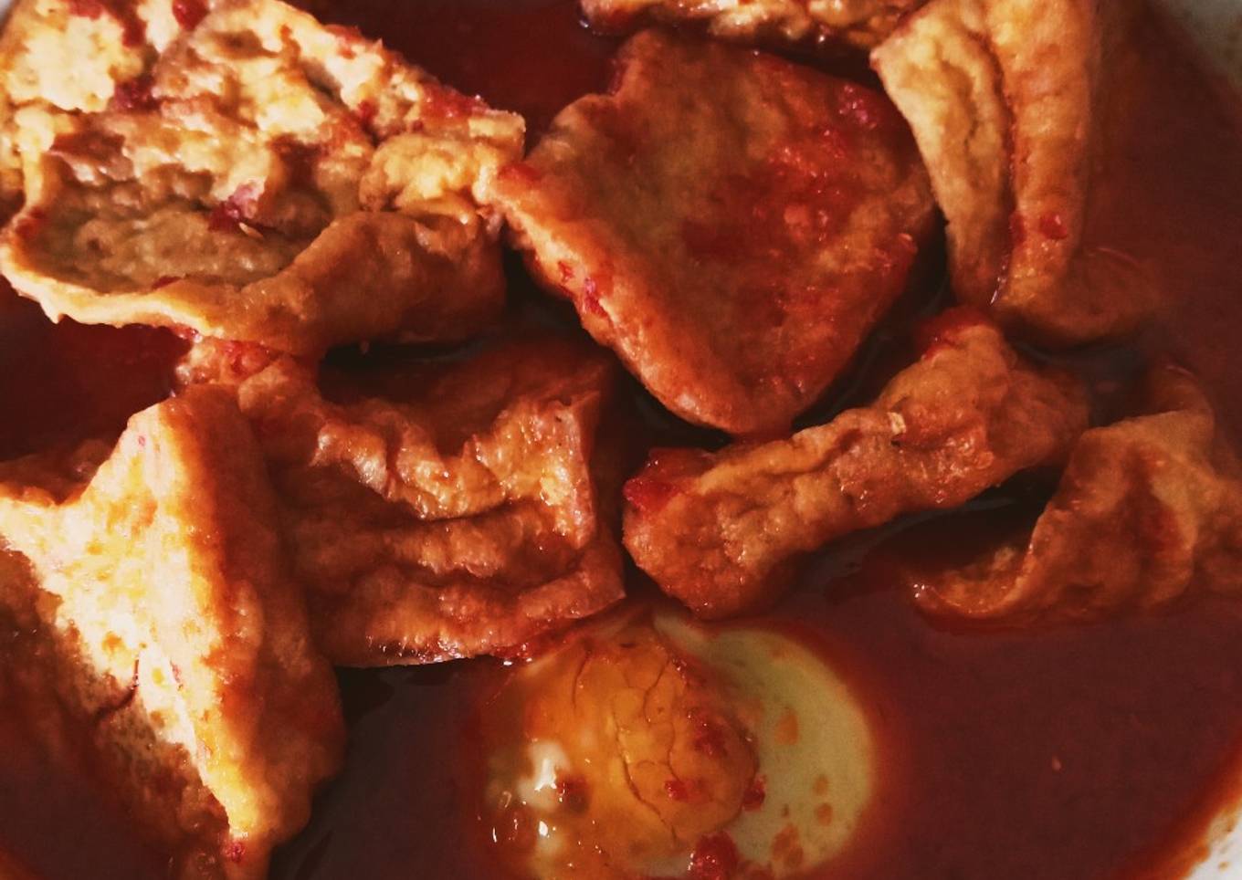 Telur tahu bumbu bali