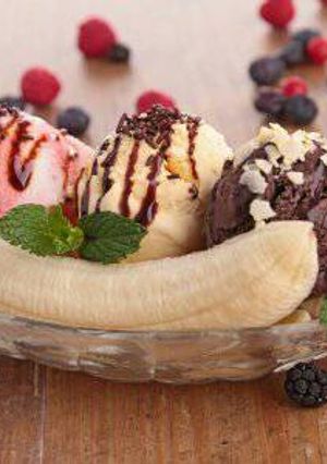 Una foto de Banana split