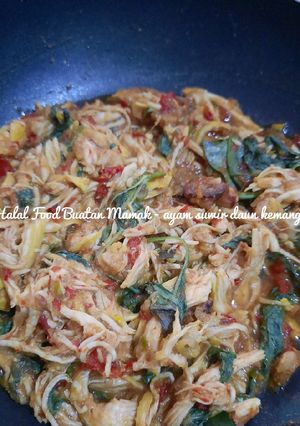 Foto resep Ayam suwir daun kemangi - MENU DIET enak simple NO MINYAK