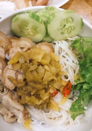 Hình của món Bún mắm nêm.