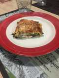 Lasagna diet de espinaca y queso crema