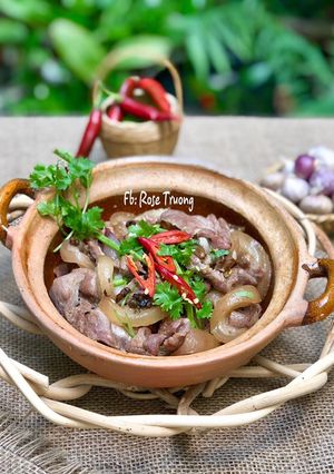 Hình của món Thịt Bê Nấu Nồi Gọ.