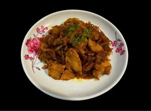 Hình của món SP.0268 - Thịt Heo Xào Xá Bấu.