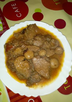 Foto principal de Solomillo de jabalí en salsa con champiñones en la olla gm g