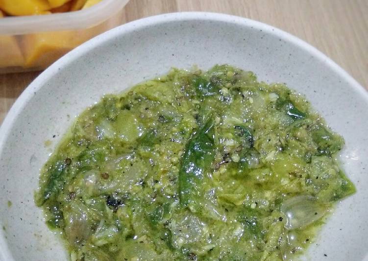 Recipe: Appetizing Sambal lado mudo (sambal ijo)