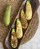 Calabacitas rellenas en freidora de aire