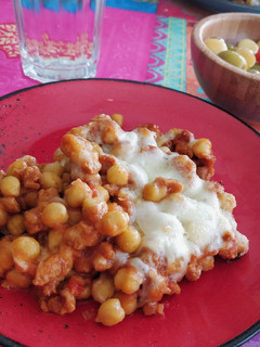 Una foto de Garbanzos a la boloñesa de soja