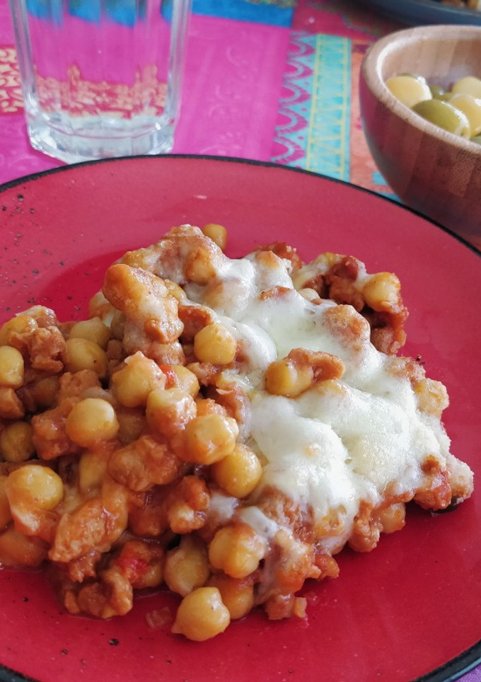 Una foto de Garbanzos a la boloñesa de soja