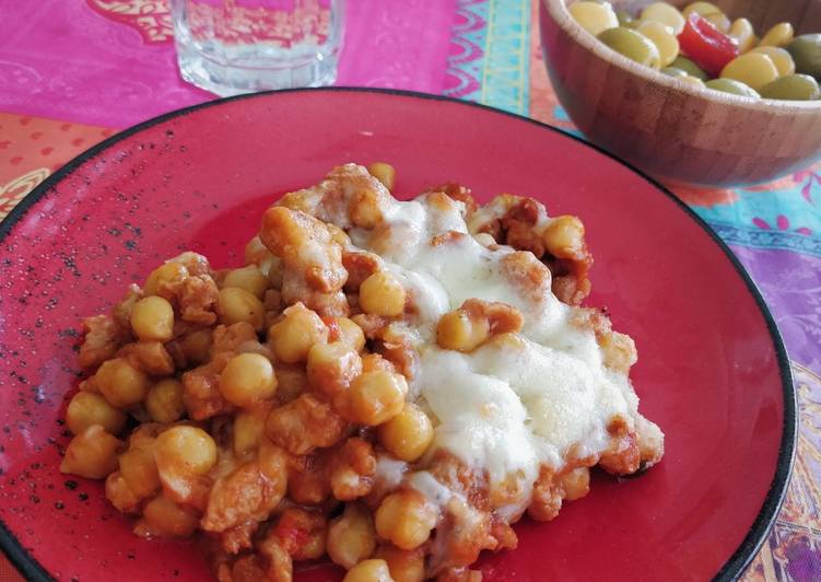 Garbanzos a la boloñesa de soja