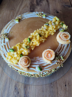 Joghurtos-túrós nektarin torta gluténmentesen recept fotója