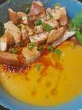 Sopa cremosa de zapallo anco