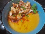 Sopa cremosa de zapallo anco