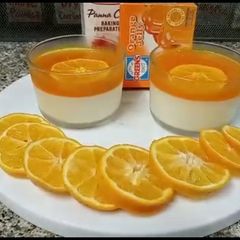 A picture of Orange Panna Cotta Elle vire ready-made Dessert.