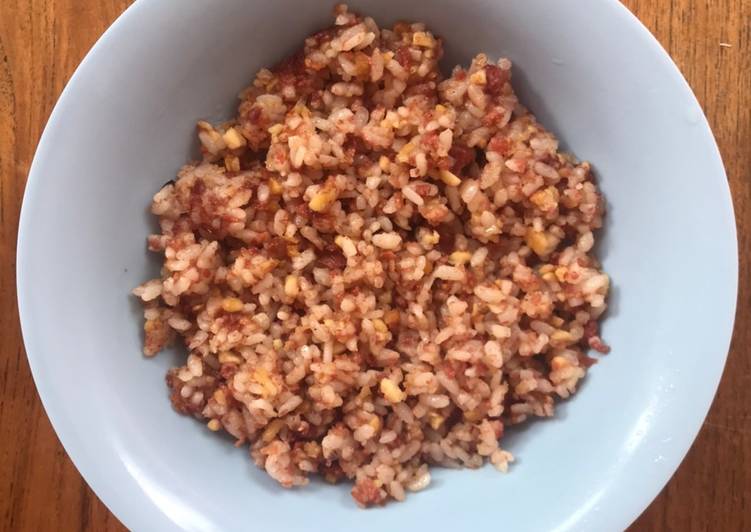 Resep Makanan Anak Nasi Goreng Kornet Sapi &amp; Tempe Sempurna