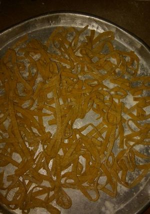 Una foto de Fideos caseros de zanahorias