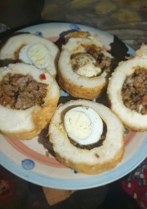 Qwaqulalliyar doya da hadin niqaqqen nama da kwai ainihin hoton girkin