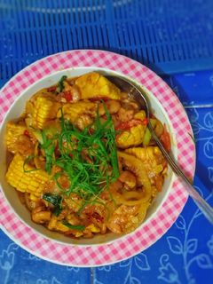 Foto resep Udang mix jagung manis asam manis pedas